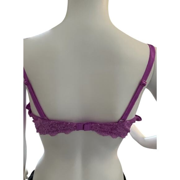Victoria's Secret Bra 38D Dream Angel Lined Demi Purple Lace Adjustable Strap - Picture 3 of 6